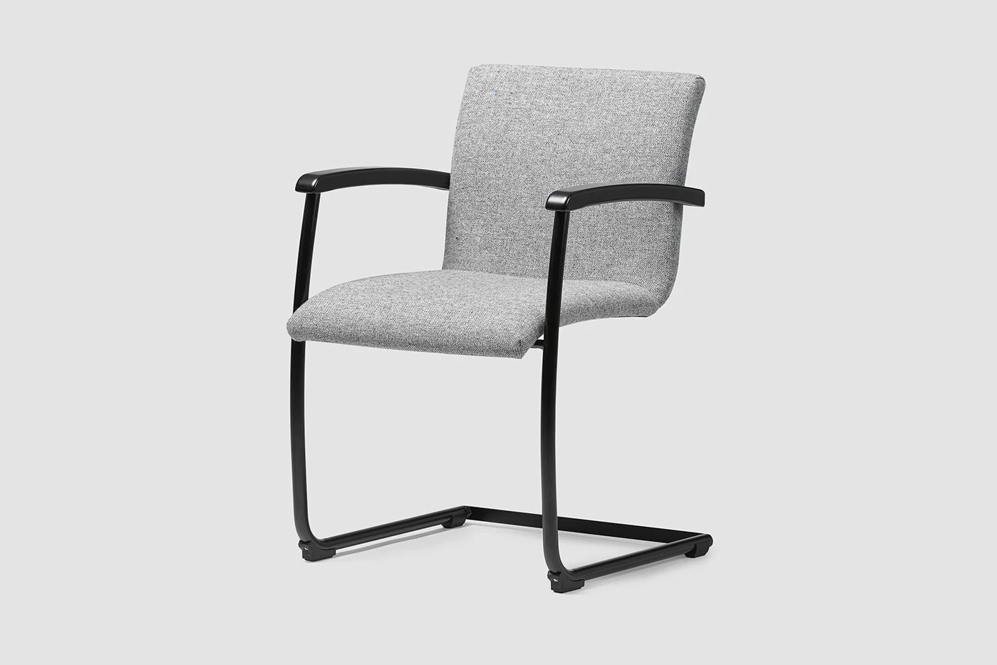 BUG, gepolstert Freischwinger stapelbar mit Armlehne Stuhl, Bene Büromöbel, Bild 3