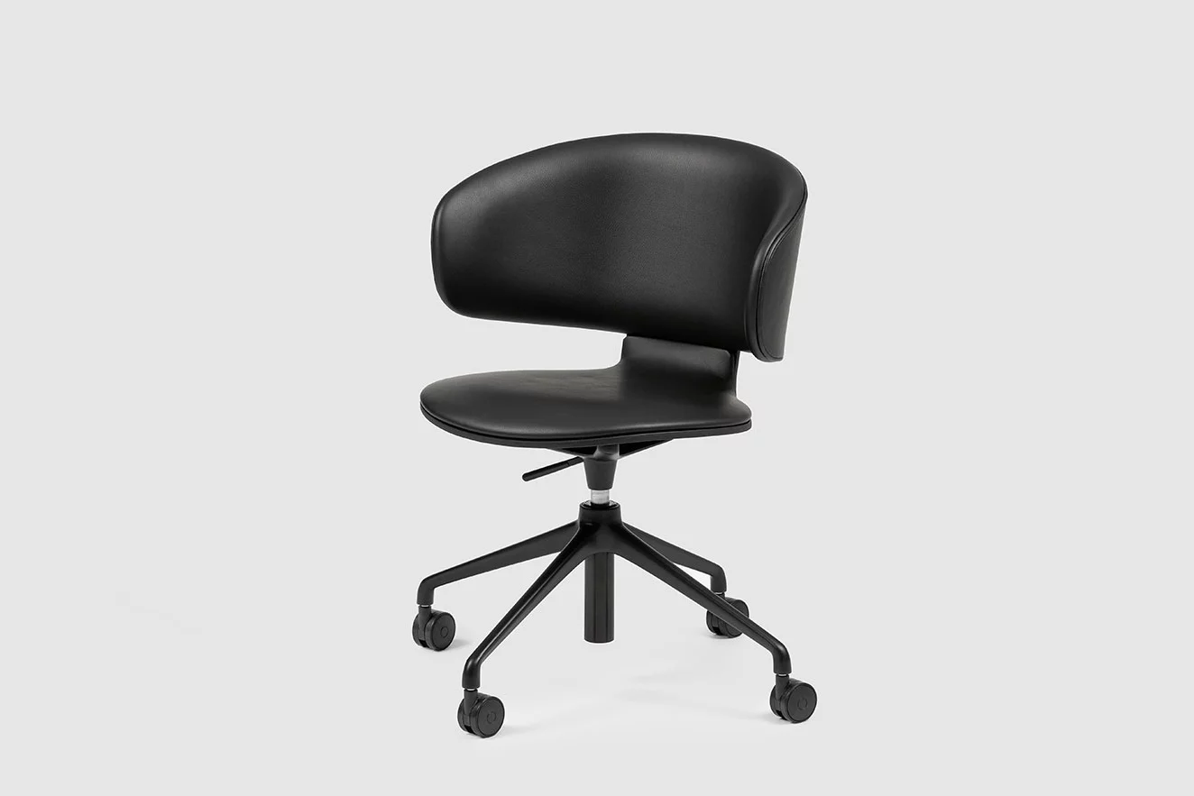 studio-chair-mit-fusskreuz, with castors Upholstered Withous armrests Premium Non-pholstered Chair, Bene Office furniture, Image 1