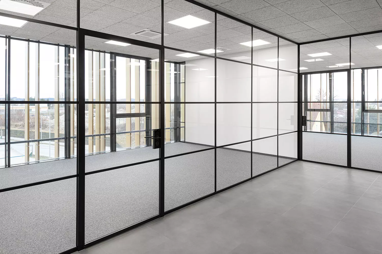 rg-ganzglaswand, Dividing wall, Bene Office furniture, Image 3