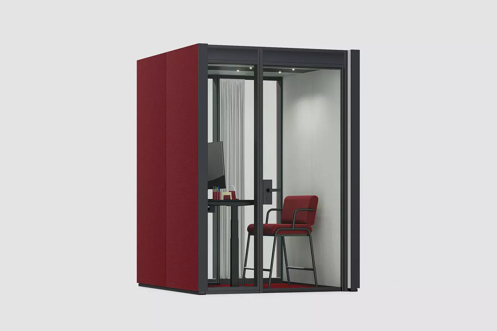 nooxs-think-tank, Broadcasting Box Phone Booth Raum in Raum Systeme, Bene Büromöbel, Bild 1