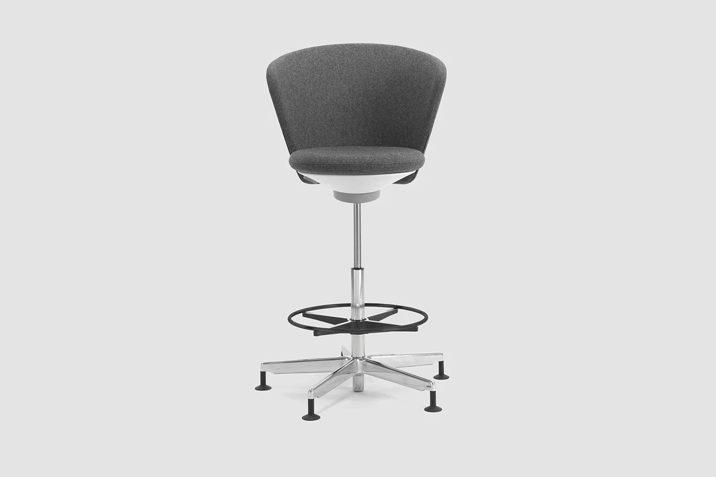 BAY Chair Counter, Fußkreuz gepolstert höhenverstellbar mit Rollen ohne Armlehne Counterstuhl, Bene Büromöbel, Bild 1