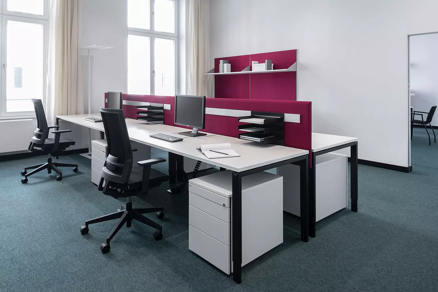 PB Pinboard, Flipchart, whiteboard & pin board, Bene Office furniture, Image 2