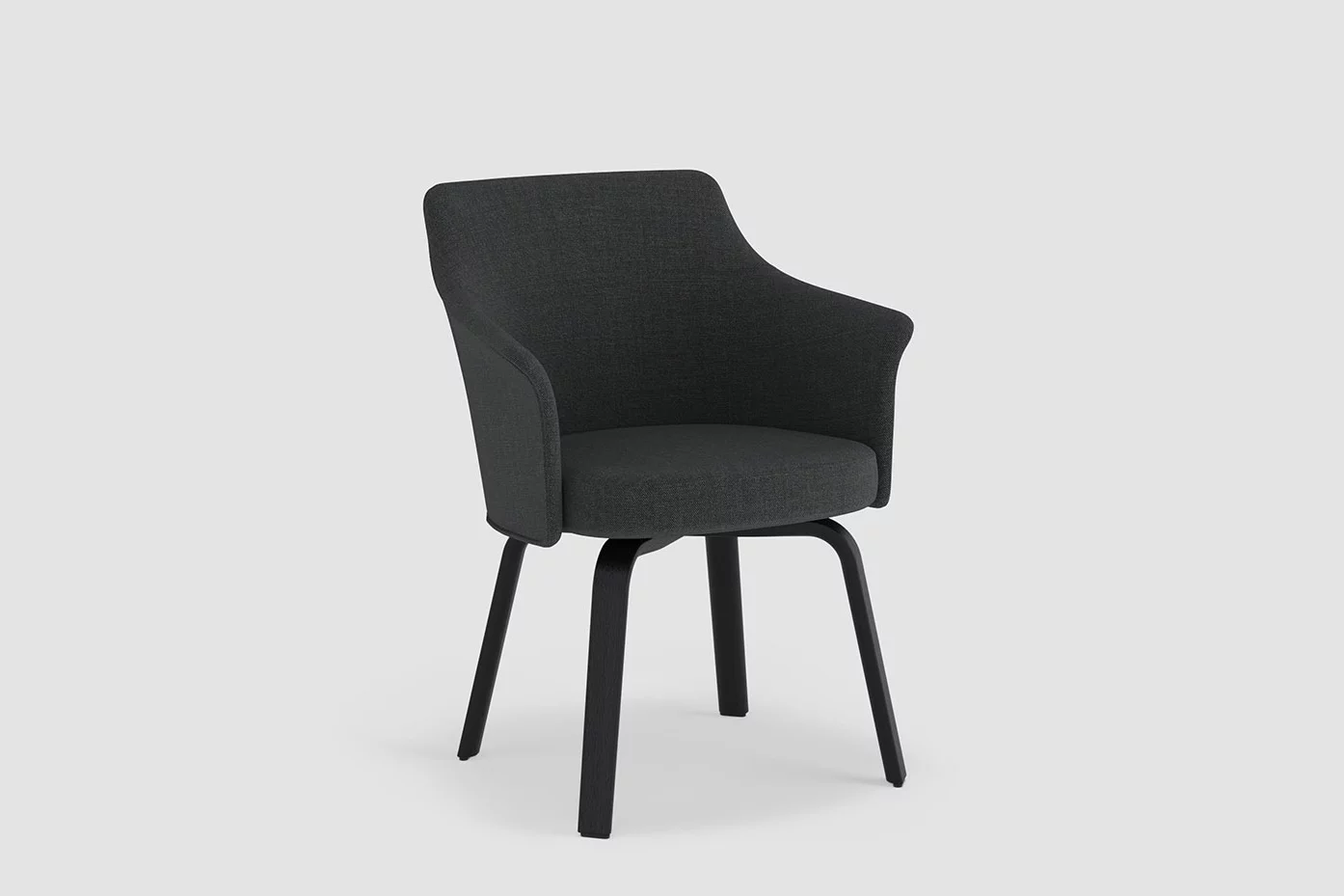 ports_chair_mit_4-Fuss_Gestell, Fußkreuz gepolstert mit Armlehne Premium Polstersessel Sessel, Bene Büromöbel, Bild 1