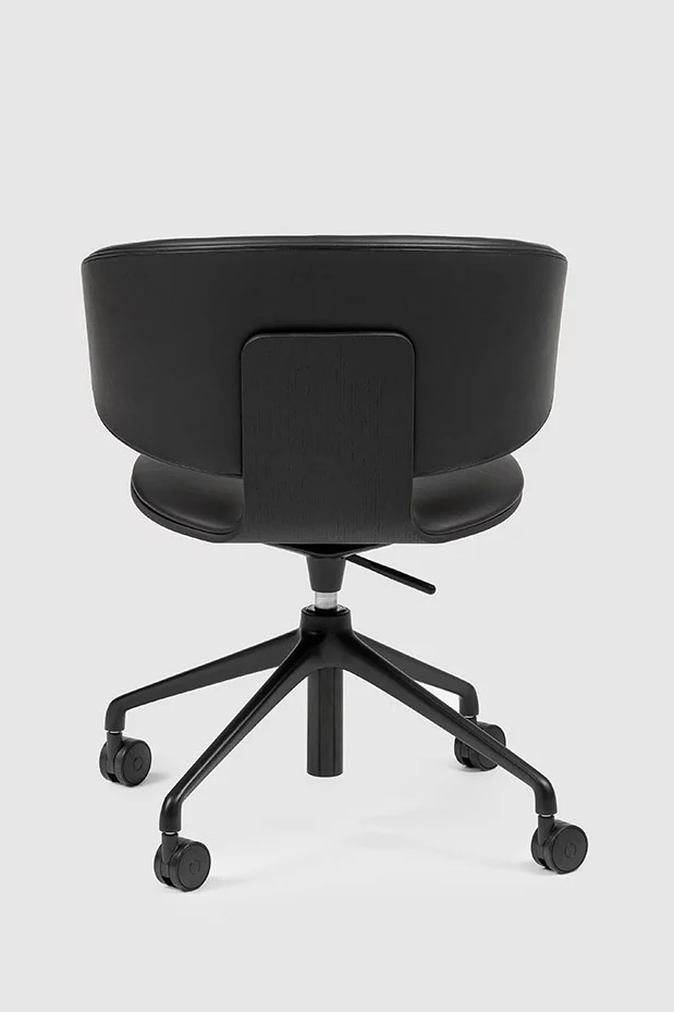 Studio-chair-mit-fusskreuz, with castors Upholstered Withous armrests Premium Non-pholstered Chair, Bene Office furniture, Image 2