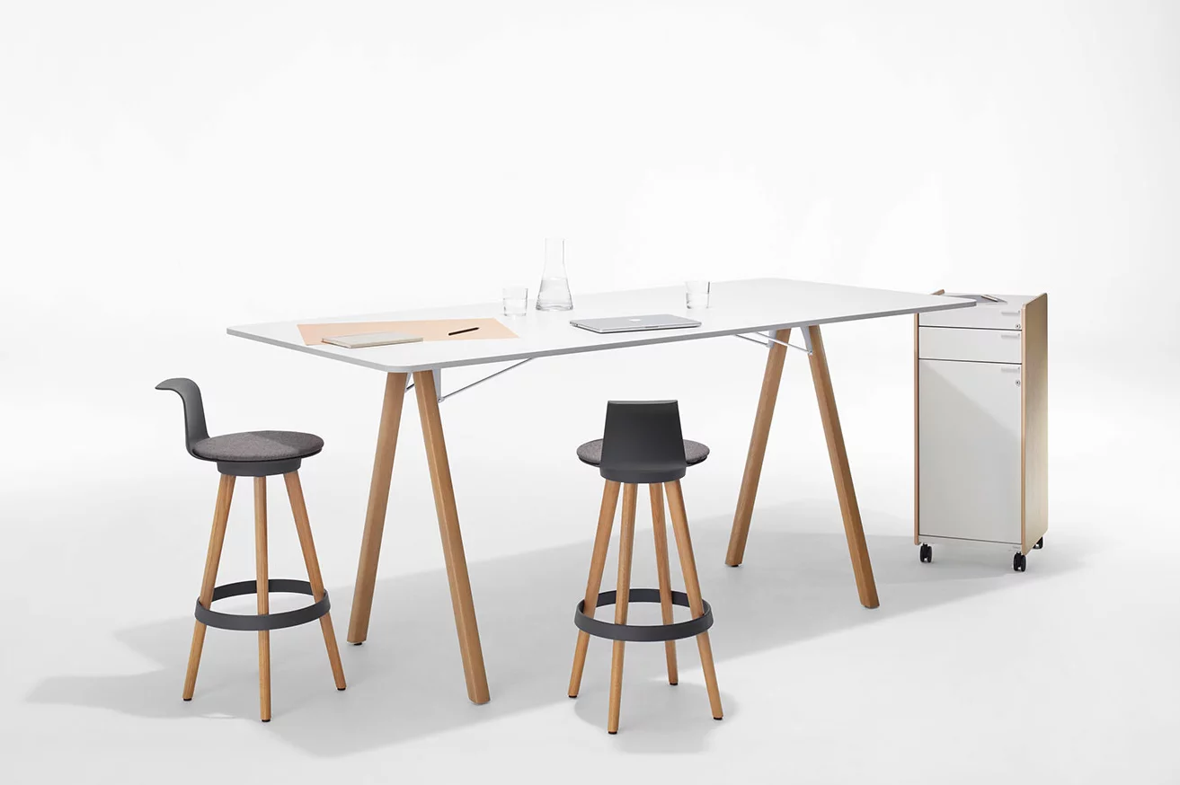 delta-pure-meeting-high,  Hauteur debout Table de séminaire, meubles de bureau Bene, Image 2