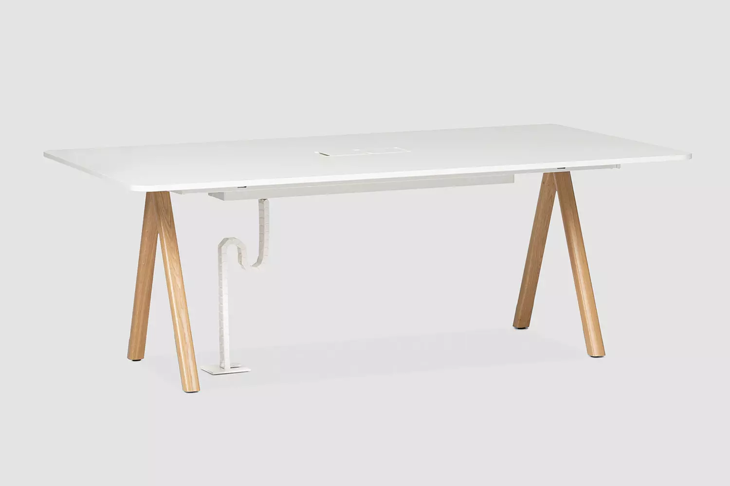 delta-pure-meeting, Height-adjustable Steating height Meeting table, Bene Office furniture, Image 1