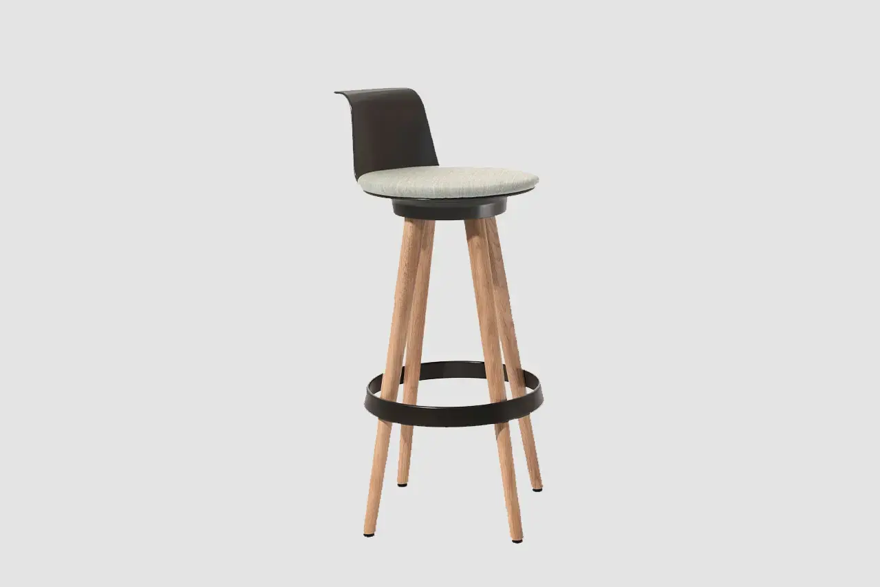 TIMBA Stool high, 4 Fuß gepolstert Barhocker, Bene Büromöbel, Bild 1
