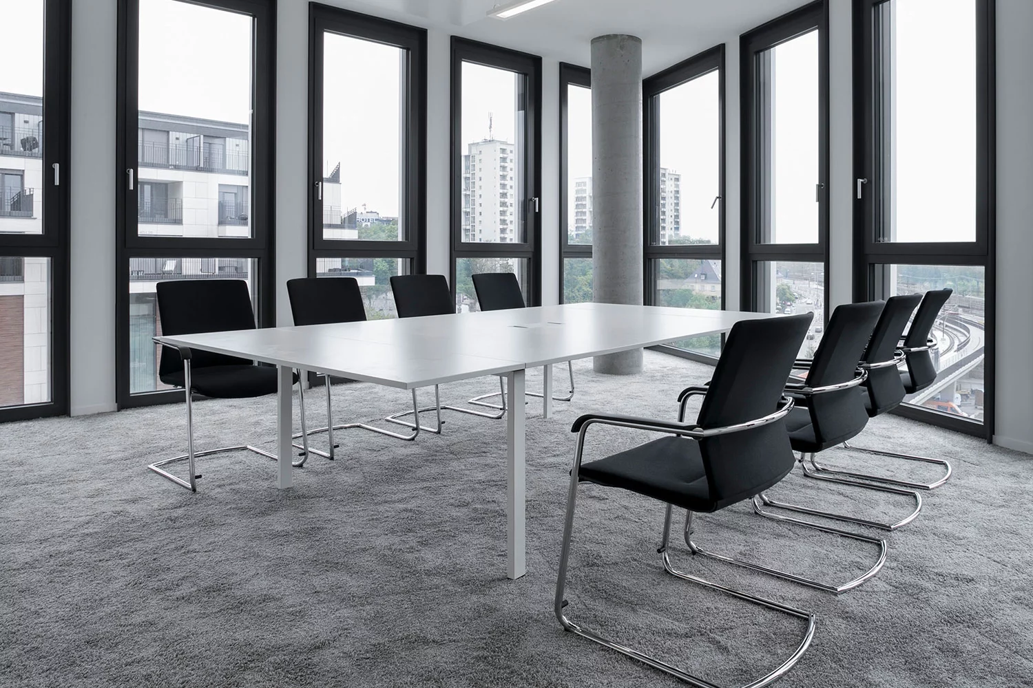 t-meeting-besprechungstisch, Height-adjustable Seating height Meeting table, Bene Office furniture, Image 2