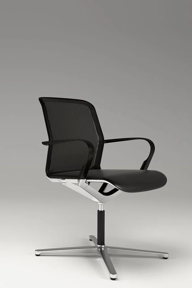 FILO Chair, Fußkreuz gepolstert höheneverstellbar mit Rollen mit Armlehne ungepolstert Premium Stuhl, Bene Büromöbel, Bild 5