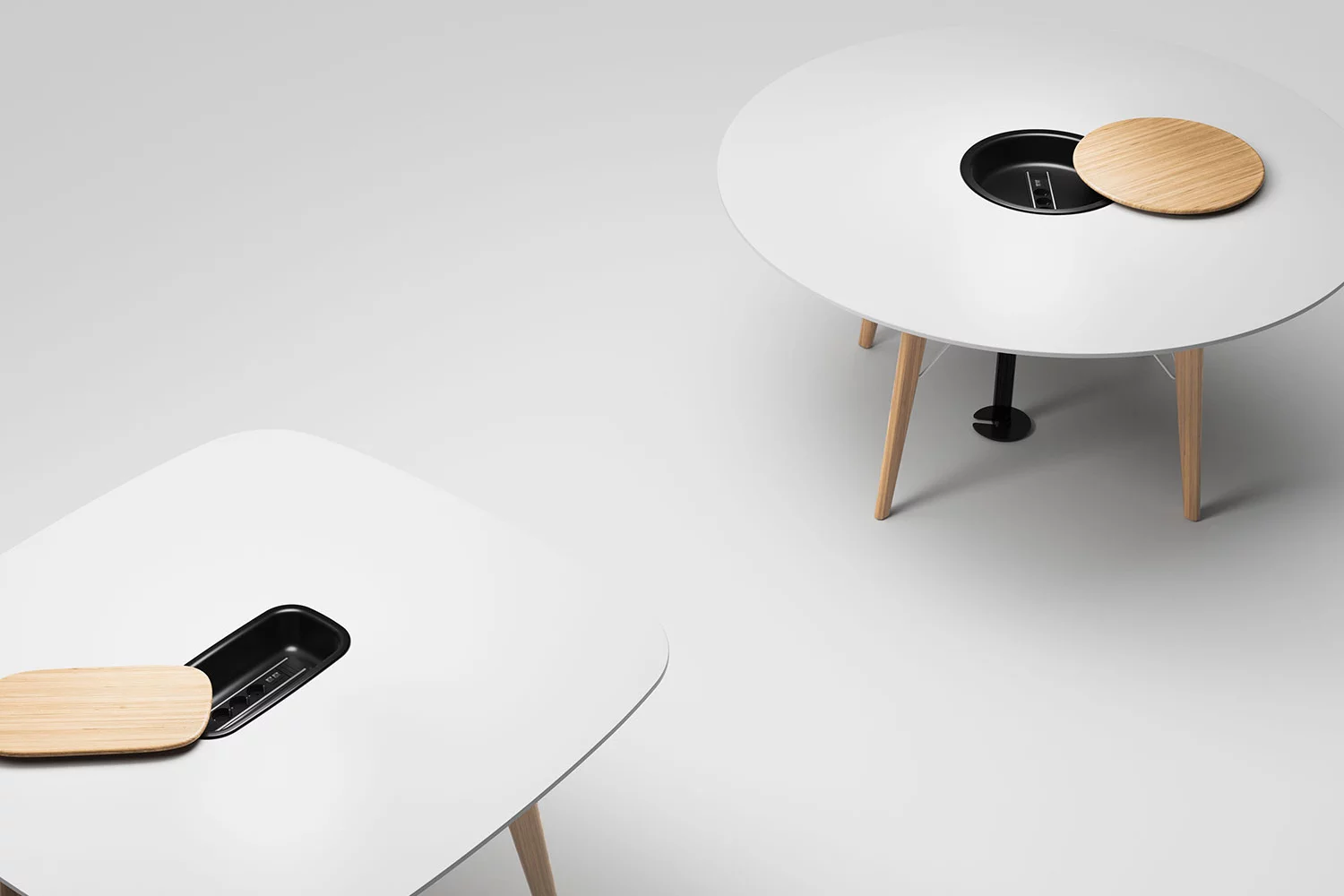 timba-table, Sitzhöhe Besprechungtisch, Bene Büromöbel, Bild 4