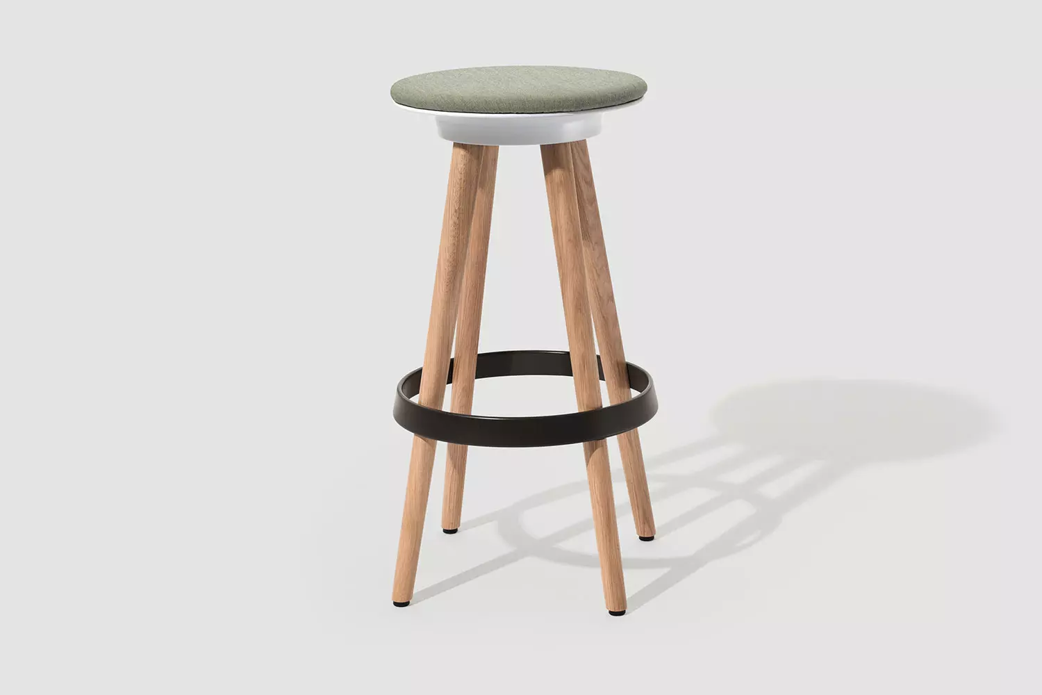 TIMBA Stool high, 4 leg Upholstered Bar stool, Bene Office furniture, Image 2