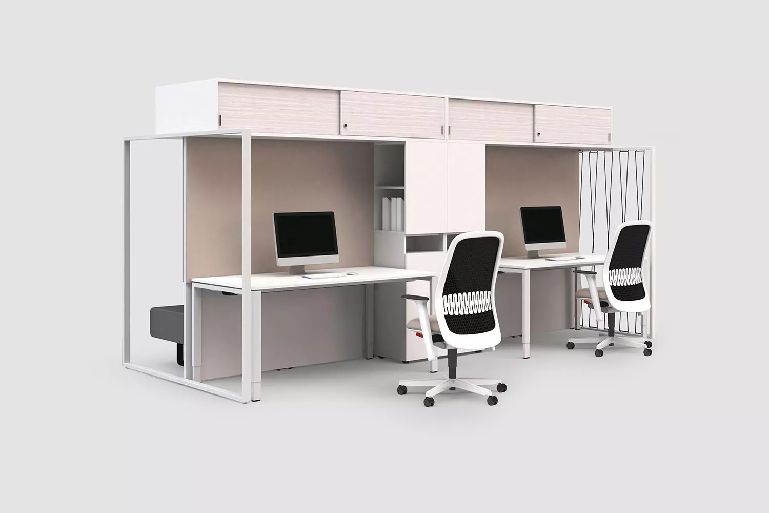 FRAME_S, Aufsatzbox Regal Schrank Raumstrukurierung Arbeitslatzsystem, Bene Büromöbel, Bild 1