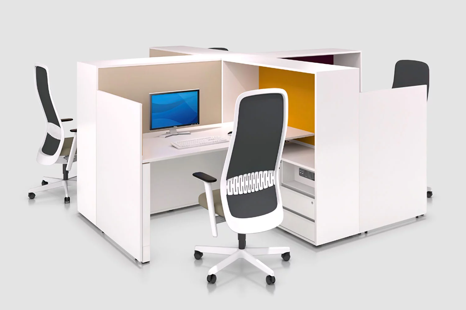 CUBE_s, Workplace system Seating height Height-adjustable, Bene Office furniture, Image 6